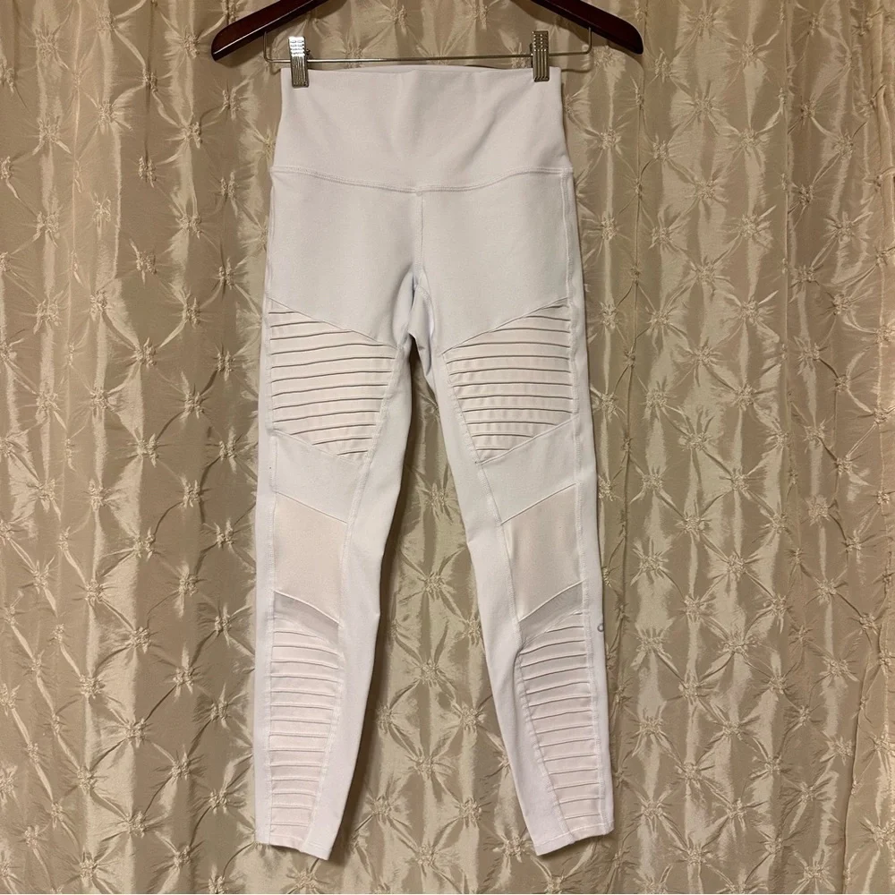 ALO YOGA High Waist Moto Legging White
